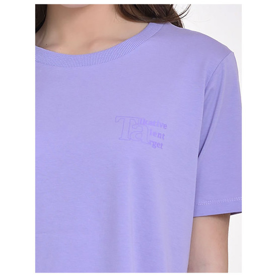 Target Γυναικεία κοντομάνικη μπλούζα T Shirt Loose Single Jersey "Talent Loose"